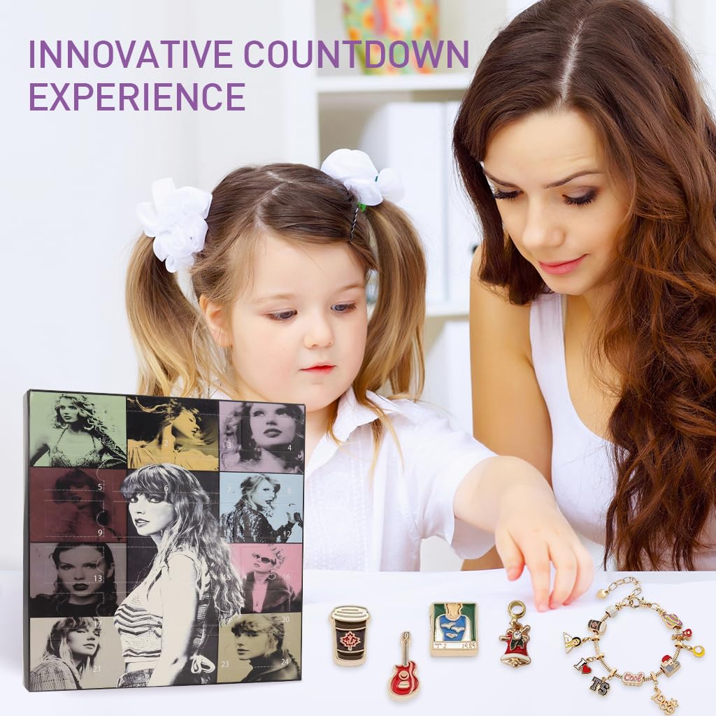 SANNIDHI Christmas Advent Calendar Jewelry Kit 24-Day Countdown with 2 Themed Friendship Bracelets & 22 Assorted Charms for DIY Bangle Making Friendship Bracelet Making DIY Christmas Gift Box SANNIDHI Christmas Advent Calendar Jewelry Kit 24-Day Countdown with 2 Themed Friendship Bracelets & 22 Assorted Charms for DIY Bangle Making Friendship Bracelet Making DIY Christmas Gift Box